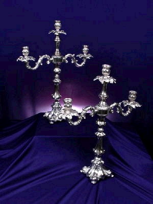Rental store for 3 lite table silver candelabra in STOREAREA2
