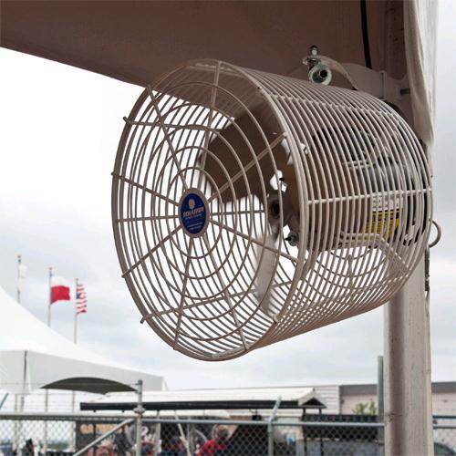 Rental store for tent pole fan mounted in STOREAREA2